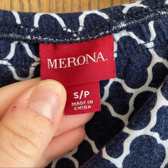 Merona Navy Damask Print Sleeveless Maxi Dress - Picture 4 of 7